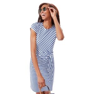 J.McLaughlin Elora Dress in Bangle‎ Stripe Tie Waist Casual Blue White XS